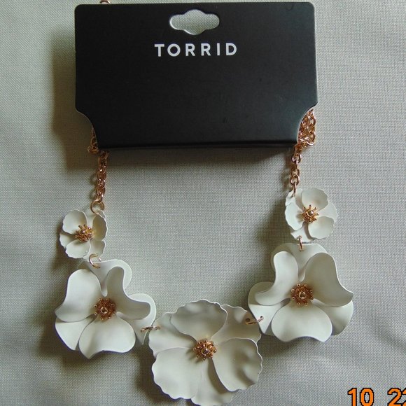 White Matte Floral Statement